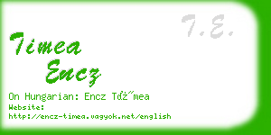 timea encz business card